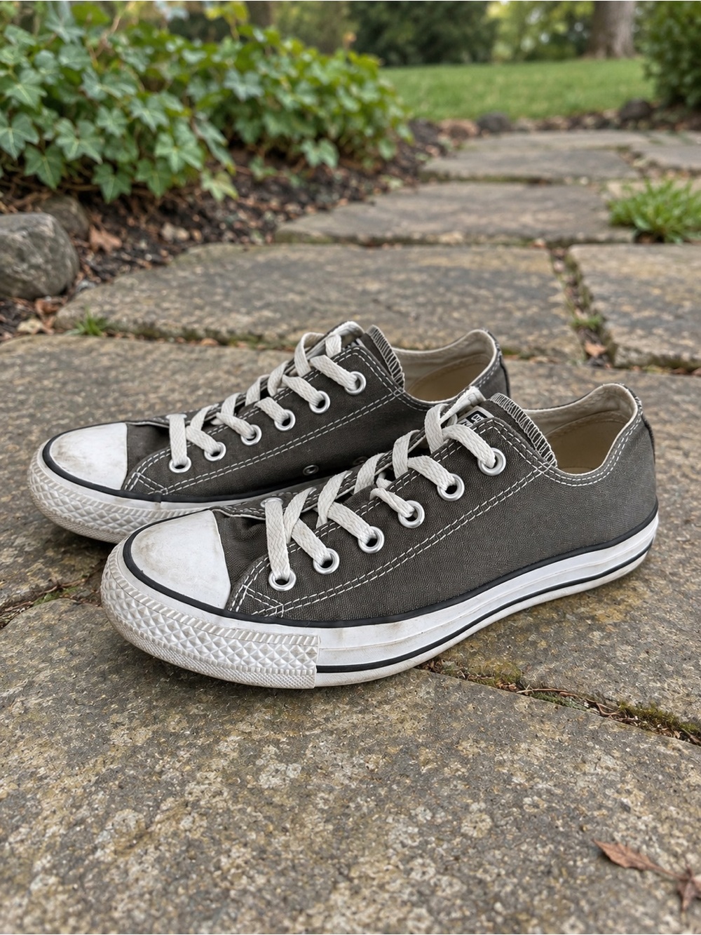 Converse Low-Top Canvas Sneakers - Charcoal Gray